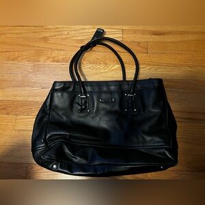 Tumi Black Leather Travel Bag
